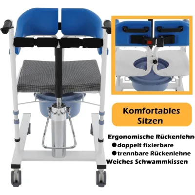 Chaise de toilette à roulettes réglable – image 2