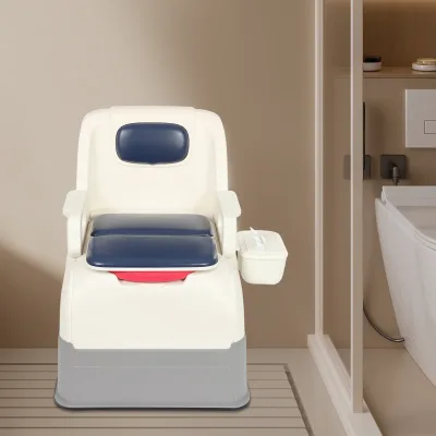 Chaise de toilette de chevet bleue – image 2