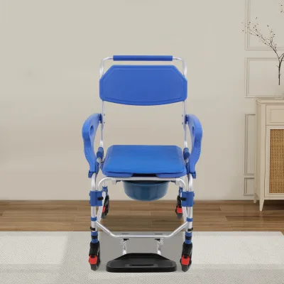 Chaise de toilette et de douche à roulettes – image 2