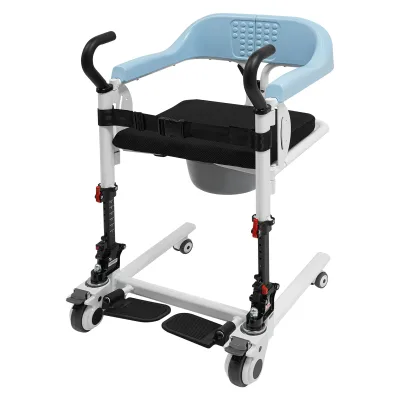 Chaise de transfert à siège fendu, 4 roues