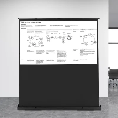 Écran de projection portable sur pied, 16:9