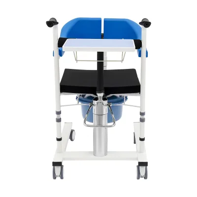 Fauteuil de transfert hydraulique bleu