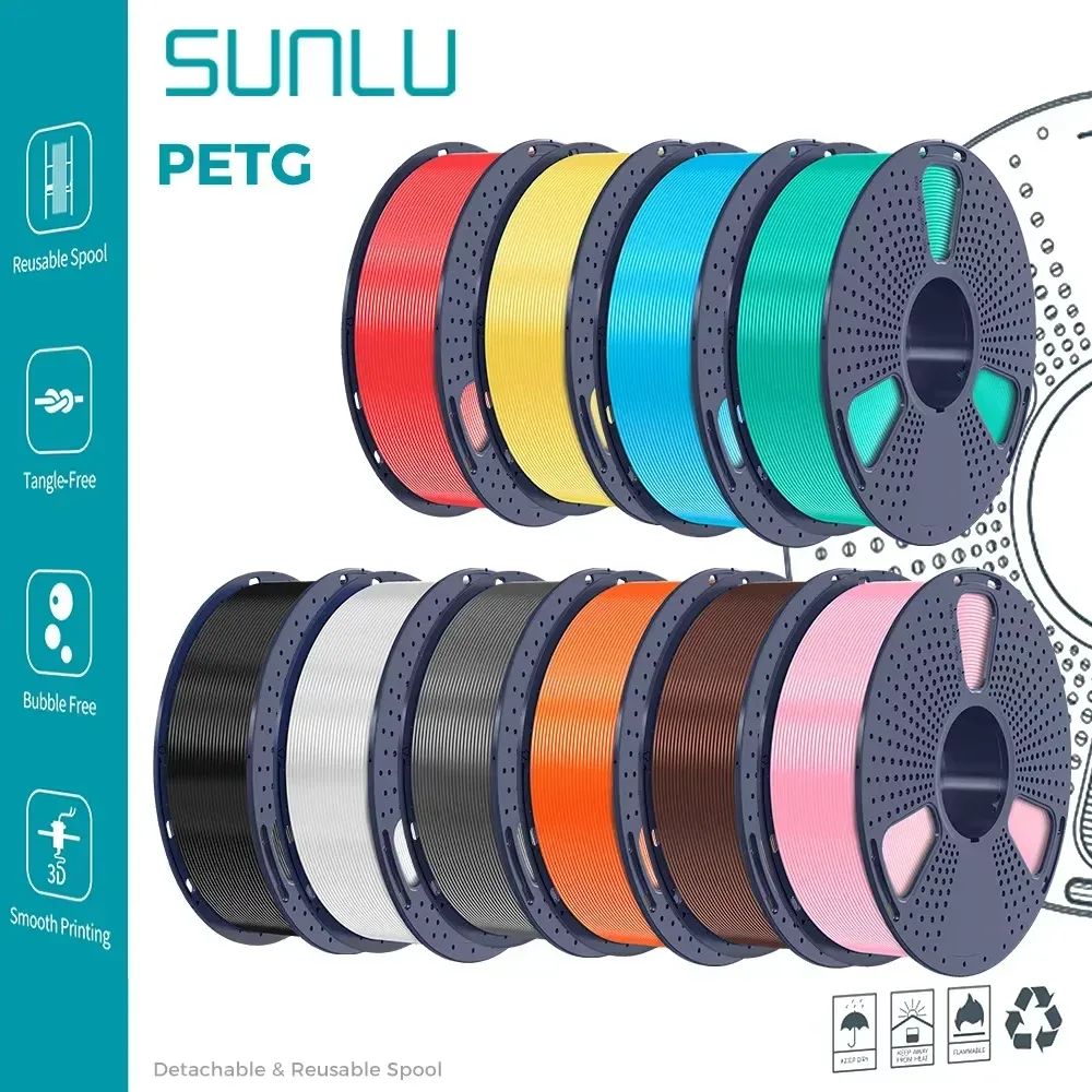 Filament PETG multicolore 1,75 mm pour imprimante 3D