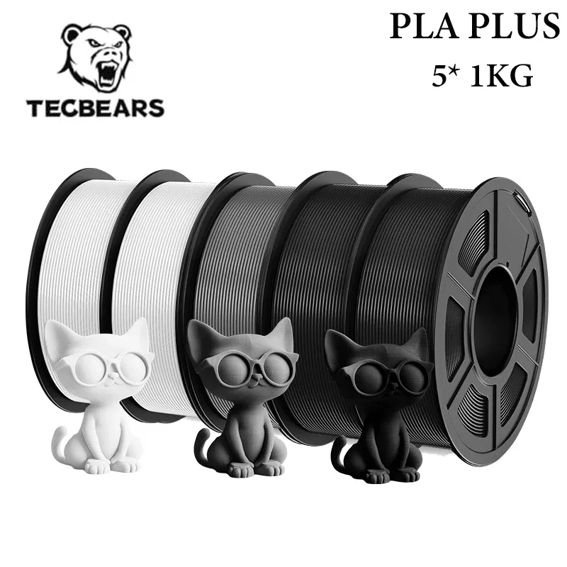 Filament PLA Plus mat 1,75 mm, lot de 5 bobines