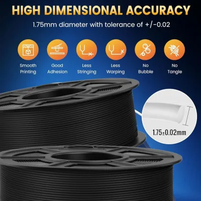 Filament PLA Plus mat 1,75 mm, lot de 5 bobines – image 3