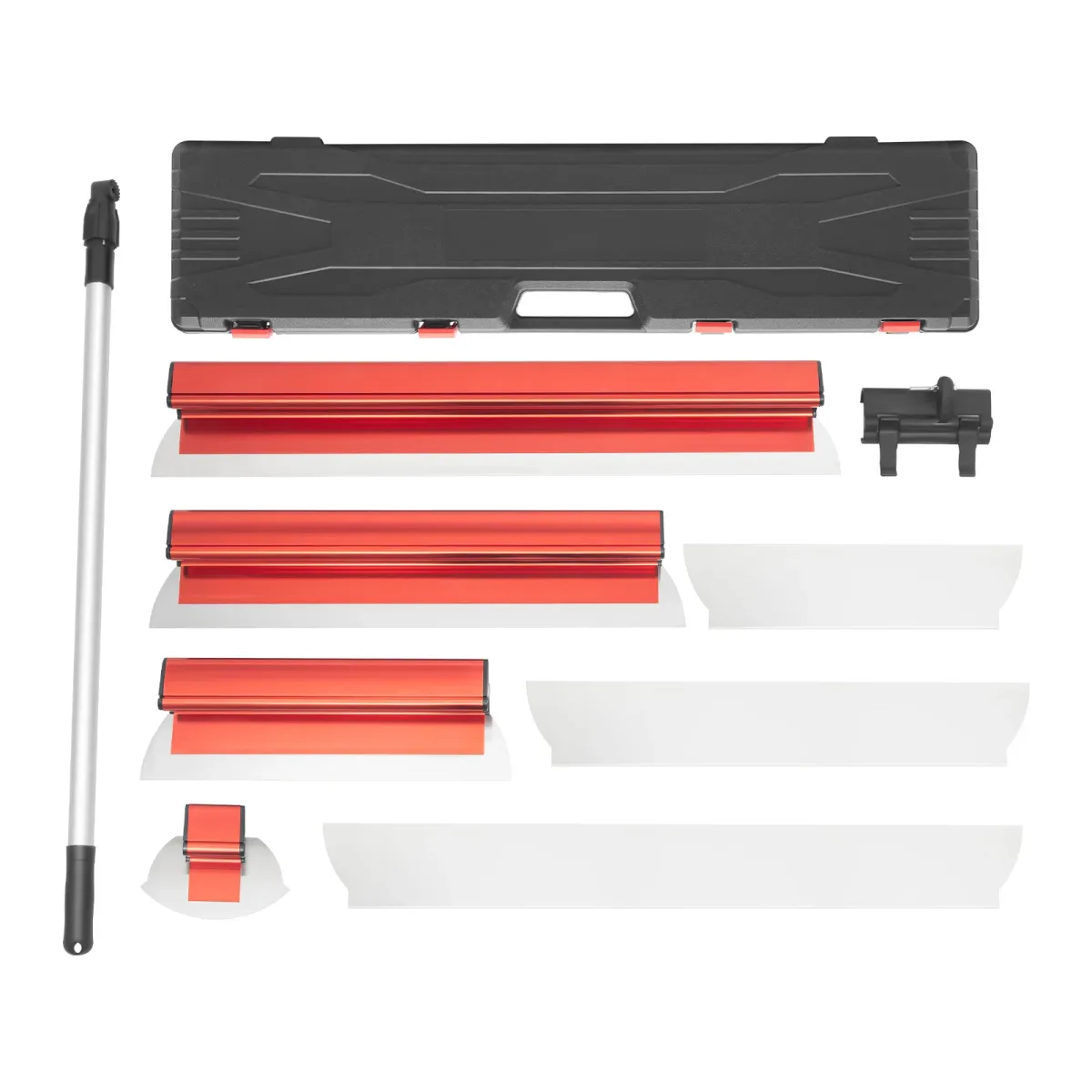 Kit de lissage plâtre, 3 lames inox et perche