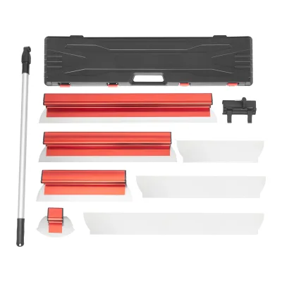 Kit de lissage plâtre, 3 lames inox et perche