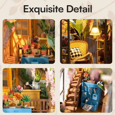 Kit de maison de poupée en bois avec LED – image 3