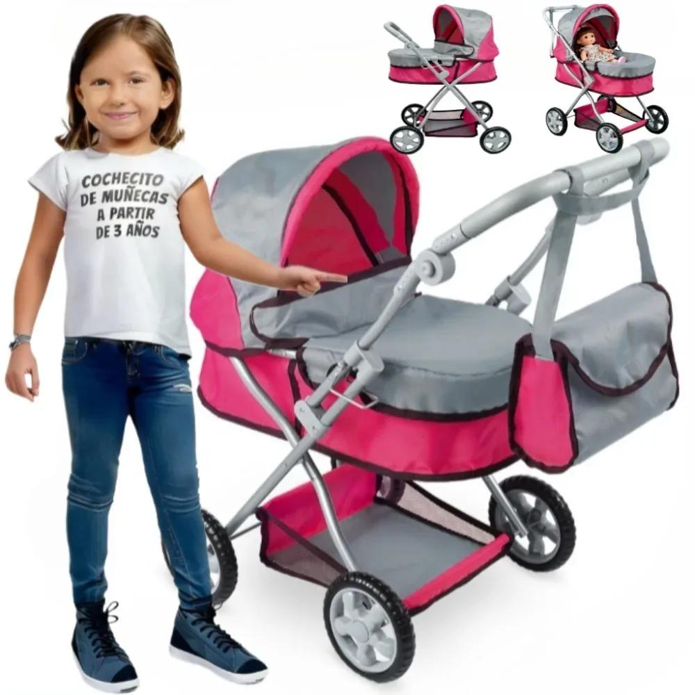 Landau de poupée pliable en plastique