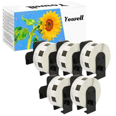 Lot de 5 rouleaux d'étiquettes 23 × 23 mm