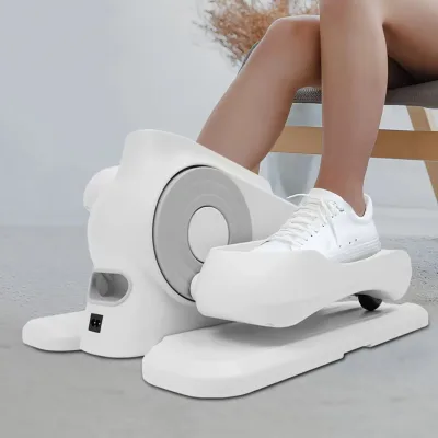 Mini pédalier d'exercice blanc avec télécommande