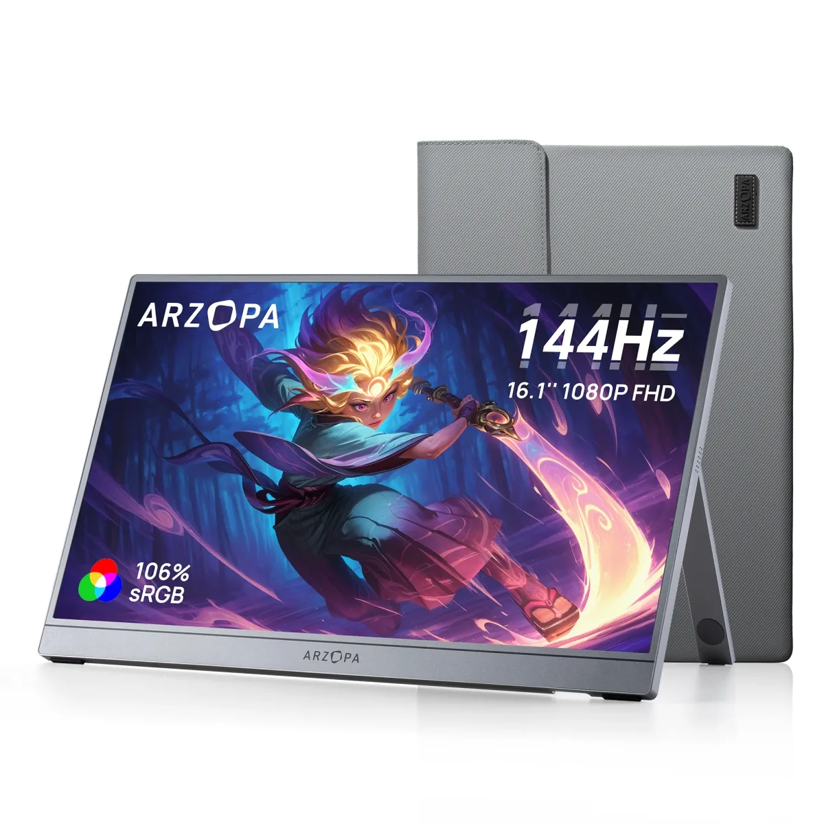 Moniteur portable gris 41 cm, 144 Hz
