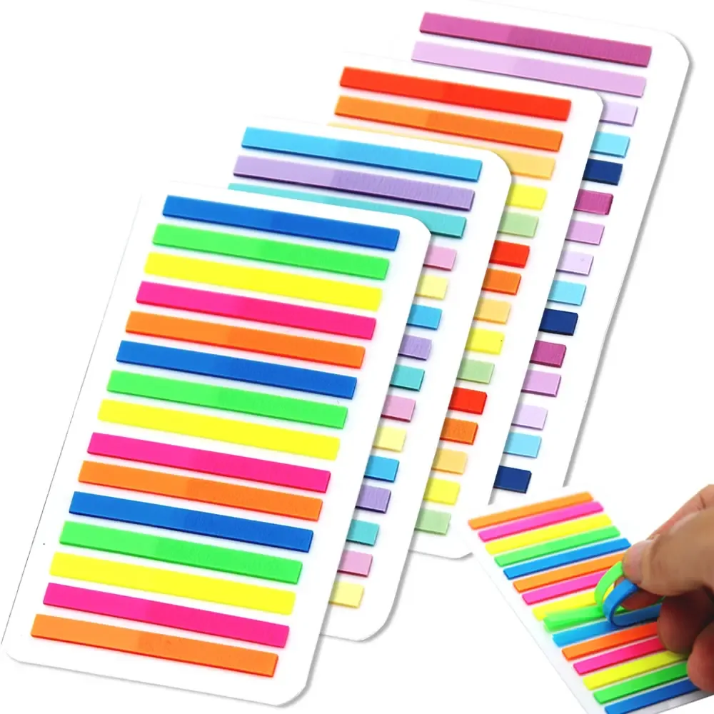 Onglets index autocollants transparents fluorescents