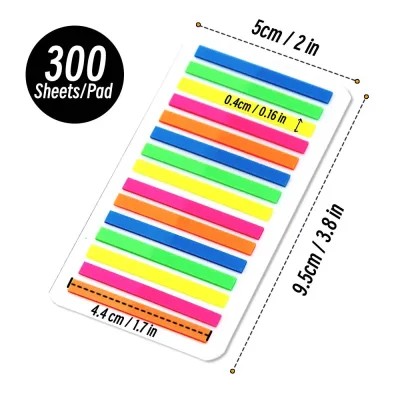 Onglets index autocollants transparents fluorescents – image 2