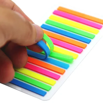 Onglets index autocollants transparents fluorescents – image 3