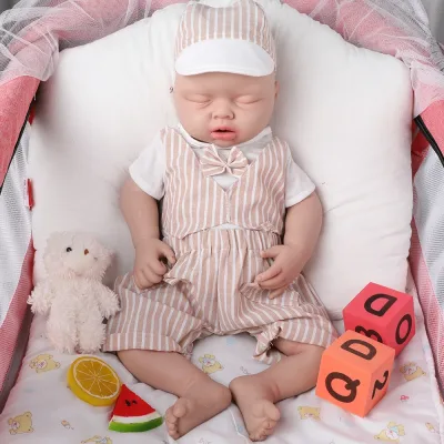 Poupée reborn en silicone, 53 cm, bébé garçon